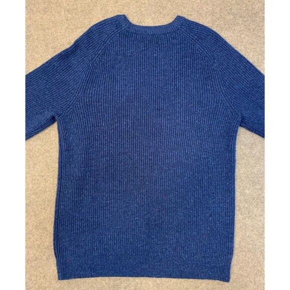 Lands End Crew Neck Sweater Mens L/T Long Sleeve Wool Blend Pullover - Picture 2 of 8